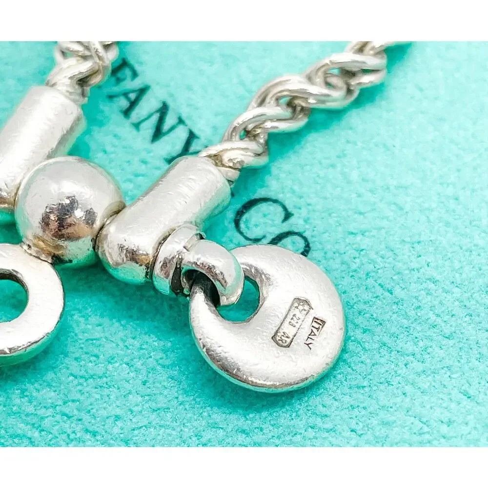 Tiffany & Co. Anchor Keychain Key Ring Sterling Silver Keyring